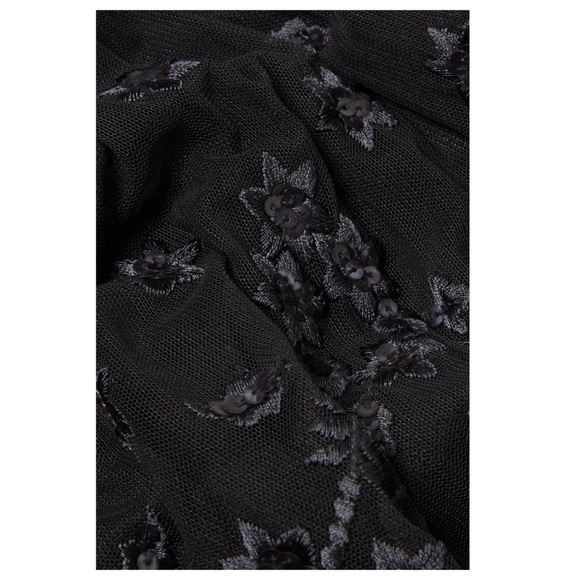 Needle & Thread Clover Embroidered Tulle Long Black and Sequin Dress. US Size 6. - Picture 8 of 9